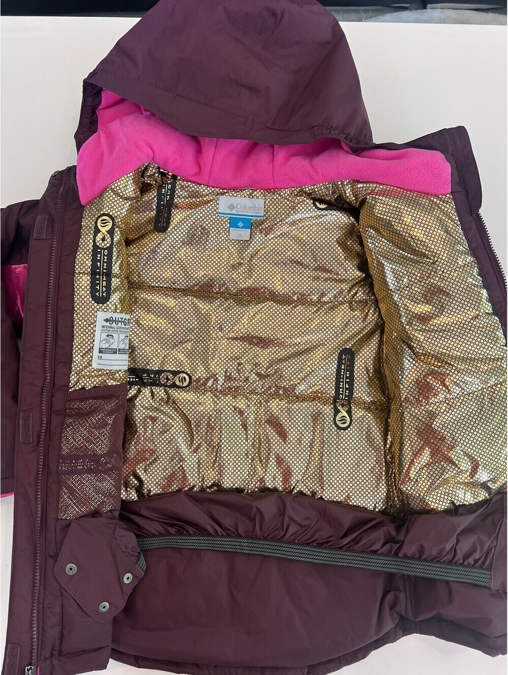 $100 COLUMBIA YOUTH MIGHTY MOGUL III PRINTED JACKET Size Medium - Picture 4 of 10